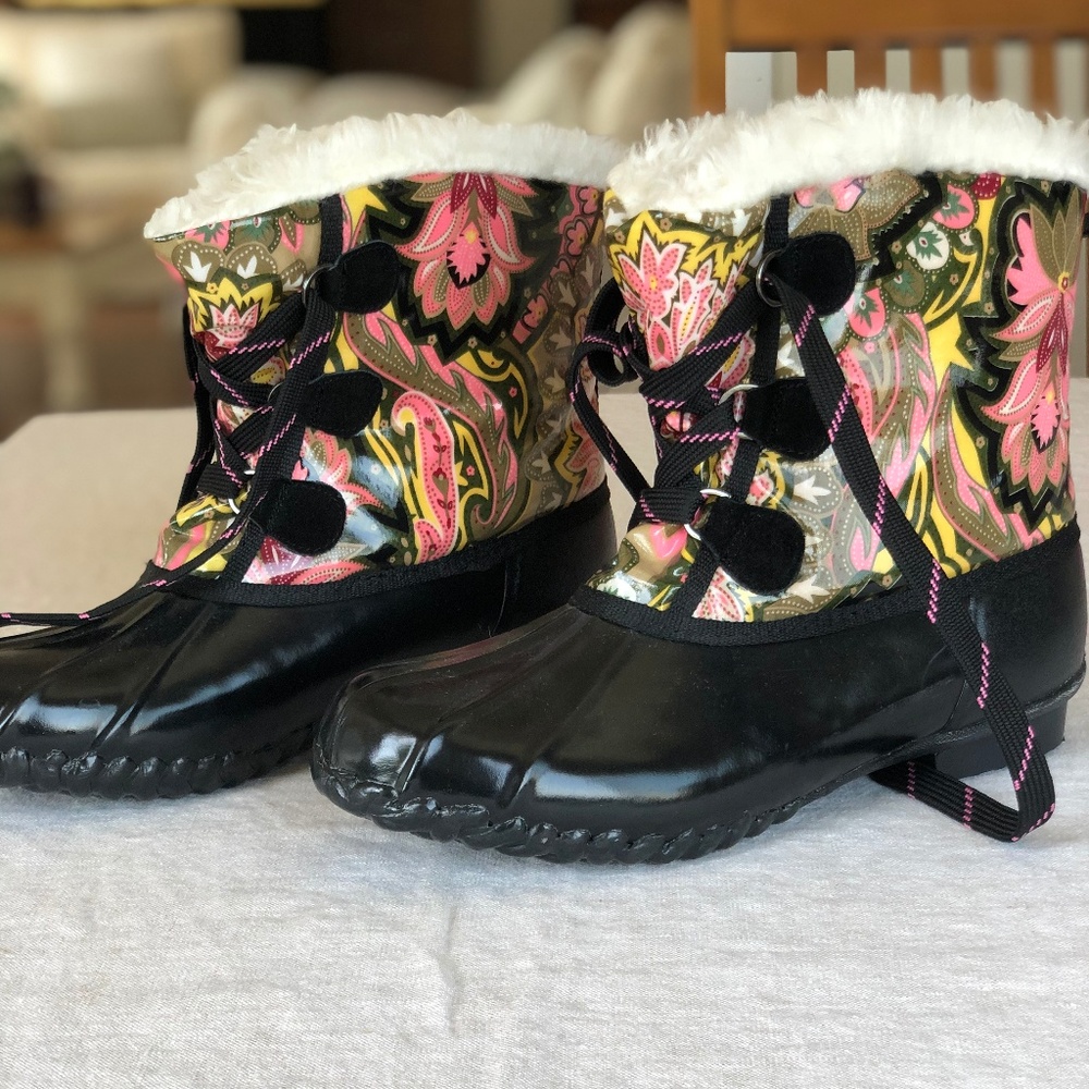 Faux Fur Rain Boots